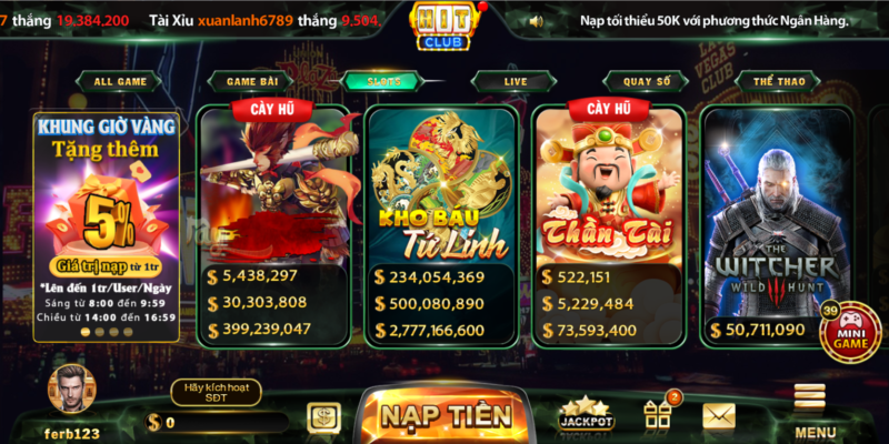 Nổ hũ - Slot Game hit club 